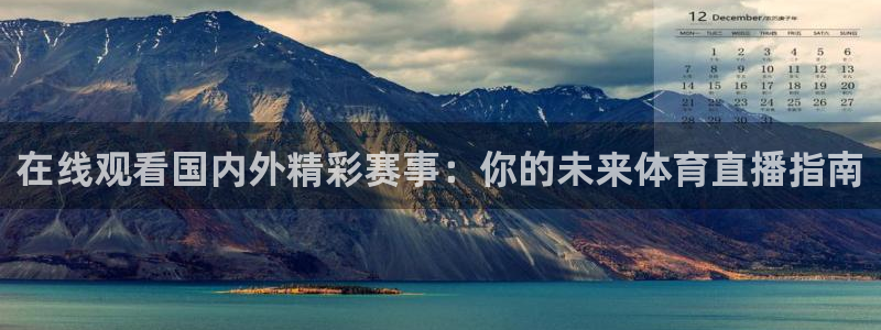 在线观看国内外精彩赛事：你的未来体育直播指南